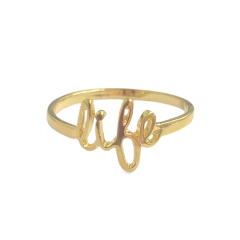 Anillo Laminado en Oro Life