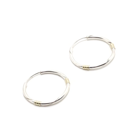 Aro Cubano Redondo Fino con Oro 22mm