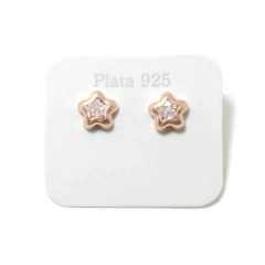 Aro italiano 13 - Estrella con Piedra Rosé