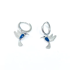 Aro Italiano 75 - Argolla con Dije Colibrí Azul - comprar online