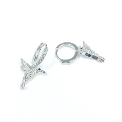 Aro Italiano 76 - Argolla con Dije Colibrí Blanco en internet