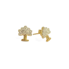 Aro Laminado en Oro Árbol con Piedra - comprar online