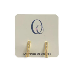 Aro Laminado en Oro Tipo Argolla con Piedra Nº2