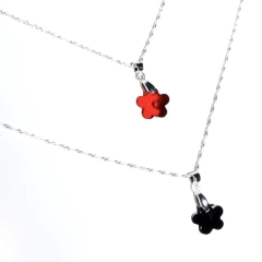 Collar Italiano + Cristal Flor - Adára Fábrica de Joyas