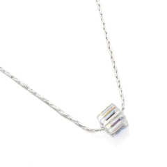 Collar Macizo + Cristal Pasante Cubo en internet