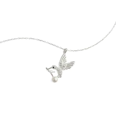 Gargatilla Italiana 4 - Colibri con Perla - Adára Fábrica de Joyas