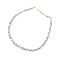 Tobillera Extensible Perlas Blancas 4mm - comprar online