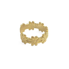 Anillo Laminado en Oro Flores Falange Nº1 - comprar online