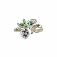 Dije Italiano 1 - Mariposa con Piedras Multicolor - comprar online