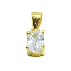 Dije Italiano 29 - Piedra Óvalo Dorada - comprar online