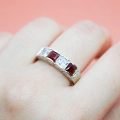 Combo: 3 Anillos con Piedra Nº1 - comprar online