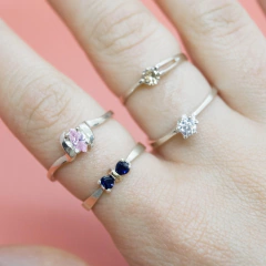 Combo: 4 Anillos Económicos con Piedra Nº1 - Adára Fábrica de Joyas