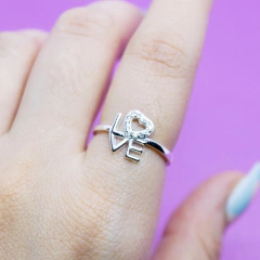 Anillo Italiano 24 - LOVE con Corazón - comprar online