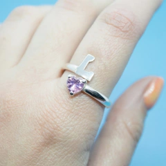Anillo Inicial con Piedra Corazón - comprar online