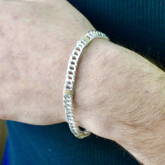 Pulsera Doble Grumet con Oro en internet