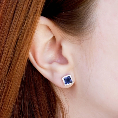 Aro Cuadrado con Piedra - comprar online