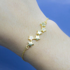 Pulsera Italiana 26 - Estrellas Dorada - Adára Fábrica de Joyas