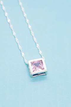 Collar Italiano + Pasante Cuadrado Grande - Adára Fábrica de Joyas
