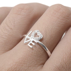 Anillo Italiano 24 - LOVE con Corazón - Adára Fábrica de Joyas