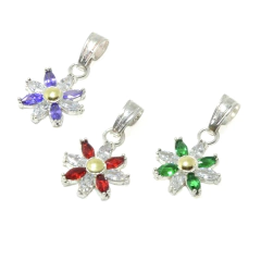 D65 - Flor con Piedras 8 Puntas - Adára Fábrica de Joyas