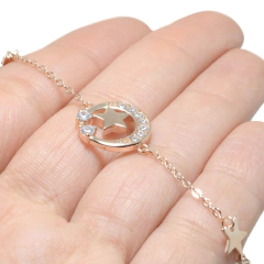 Pulsera Italiana 27 - Luna y Estrella Rosé en internet