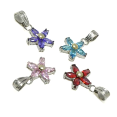 D104 - Flor con Piedras 5 Puntas