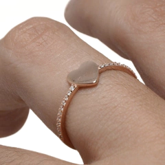 Anillo Italiano 6 - Corazón Rosé - comprar online