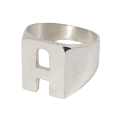 Anillo Inicial Grande solo Plata 925 - tienda online