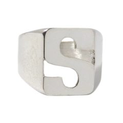 Anillo Inicial Grande solo Plata 925