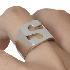 Imagen de Anillo Inicial Grande solo Plata 925