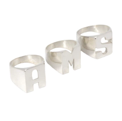 Anillo Inicial Grande solo Plata 925 - comprar online