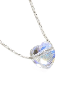 Collar Macizo + Cristal Pasante Corazón Chico - Adára Fábrica de Joyas