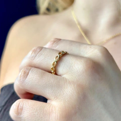 Anillo Laminado en Oro Infinito