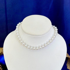Combo: Collar + Pulsera Extensible Perla 6mm - comprar online