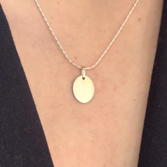 Medalla Ovalada Chica solo Plata - comprar online