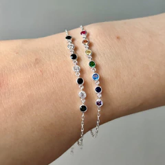Pulsera Italiana 23 - Con Piedras Espejito Multicolor en internet