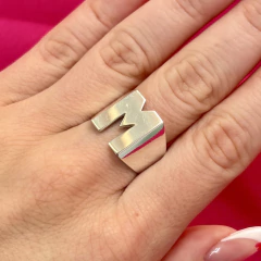 Anillo Inicial Grande solo Plata 925 - comprar online