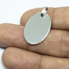 Medalla Ovalada Grande solo Plata - comprar online