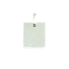 Medalla Rectangular Chica solo Plata