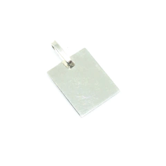 Medalla Rectangular Chica solo Plata en internet