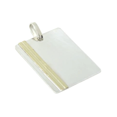 Medalla Rectangular Grande con Oro - comprar online
