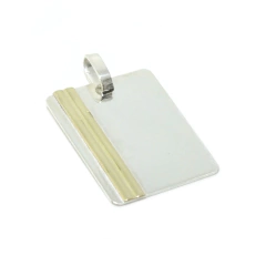 Medalla Rectangular Mediana con Oro - comprar online