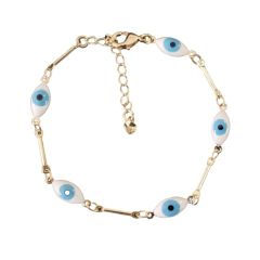 Pulsera Laminada en Oro Ojo Turco