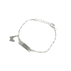 Pulsera Italiana 12 - Identidad Niños con Dije Mariposa - comprar online