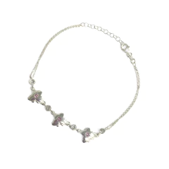 Pulsera Italiana 15 - Mariposas con Piedra Rosa