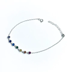 Pulsera Italiana 23 - Con Piedras Espejito Multicolor