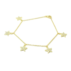 Pulsera Italiana 45 - Estrellas Doradas