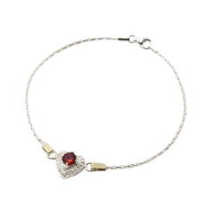 Pulsera Maciza c/Centro Corazón