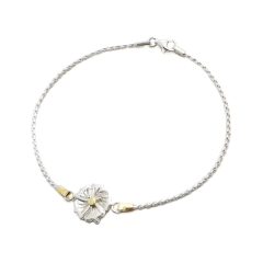 Pulsera Maciza c/Centro Flor Nº1 - comprar online