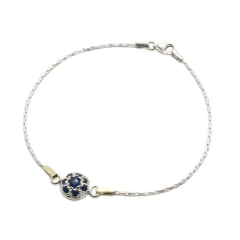Pulsera Maciza c/Centro Frutilla - Adára Fábrica de Joyas